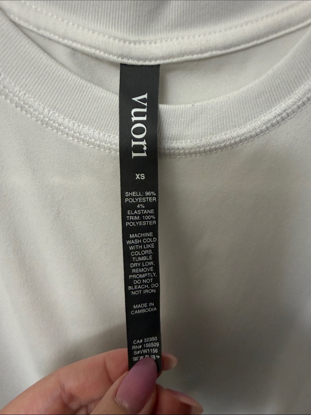 Vuori Energy Tank — Sleeveless Performance Tee in white - Size X-Small - Picture 5 of 5